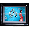 Advertising illuminted board slim crystal picture frames wholesale